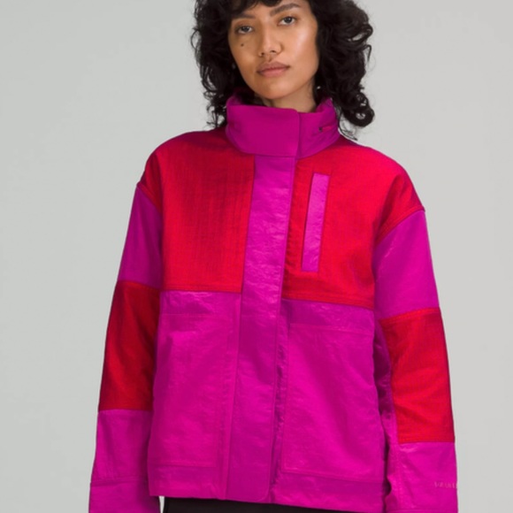 Lululemon Water Repellent Mesh Jacket sz6 fuchsia - Picture 1 of 10